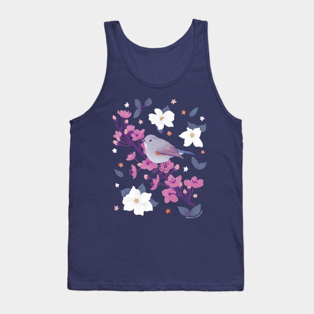 Red-Flanked Bluetail Bird Tank Top by Annelie